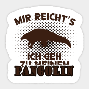 Pangolin Asien Liebe Schuppentier Spezies Spruch Sticker